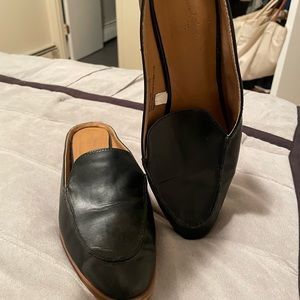 Barely worn slip on loafers, backless